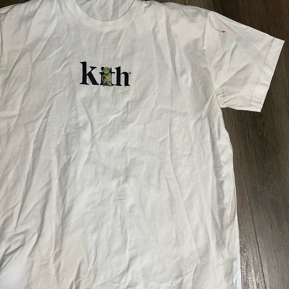 Kith x Star Wars Yoda Serif Vintage Tee White Tshirt Shirt Jedi Sith XL - Picture 3 of 7